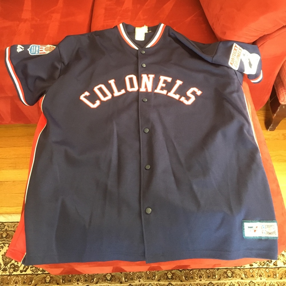 Majestic x NBA Throwback ABA Kentucky Colonels warm up jacket. Big & Tall 4XL.